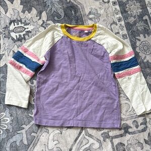 Kids Purple and Cream Long Sleeve Shirt